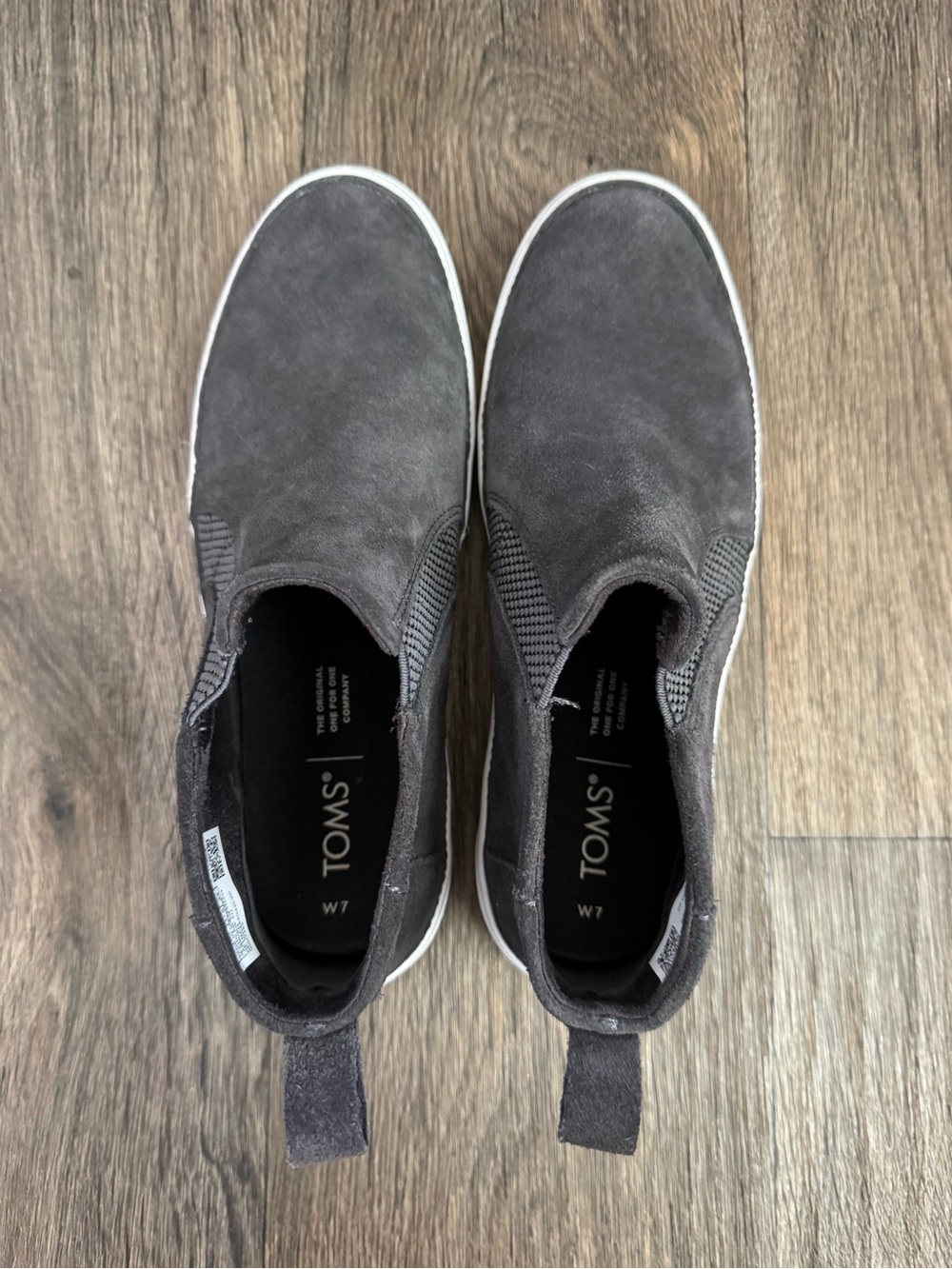 TOMS Bryce High-Top Slip-On Sneaker Boot Gray Suede Women’s 7